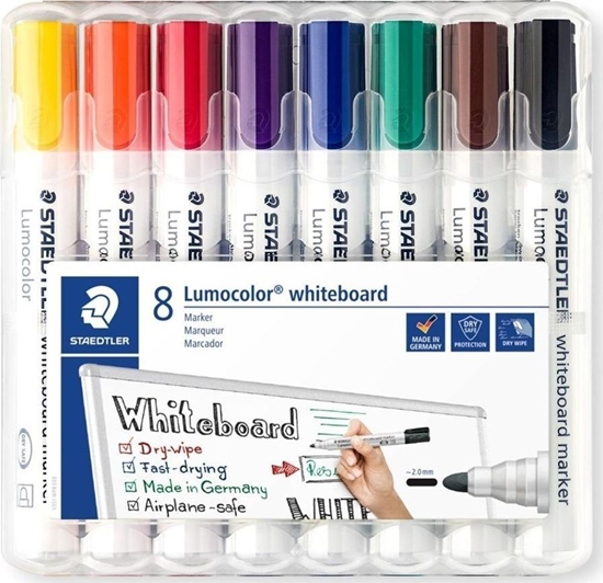 Picture of Staedtler STAEDTLER Whiteboardmarker Lumocolor 8St Box inkl. gelb!