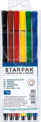 Picture of Starpak Cienkopisy 6 kolorów okrągłe 0,4 mm