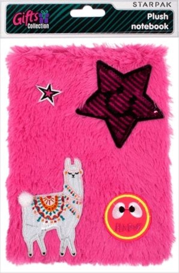 Picture of Starpak Notes pluszowy w linie lama