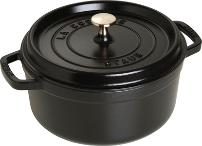 Изображение Staub La Cocotte 24cm rund, schwarz, Gusseisen
