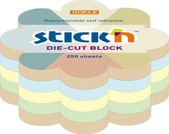 Picture of Stickn NOTES SAMOPRZYLEPNY KWIATEK STICK"N 67X67 MM MIX 4 KOLORY NIEBIELONY + RECYKLING 250 KARTEK