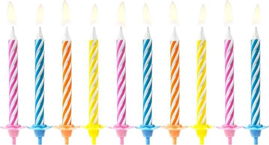 Picture of wieczki urodzinowe, mix kolorów, 6 cm, 10 szt. uniwersalny