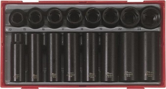 Picture of Teng Tools 16-elementowy zestaw nasadek maszynowych z chwytem kwadratowym 1/2"
