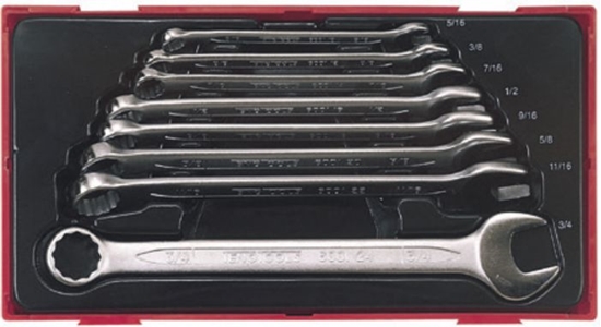 Изображение Teng Tools Zestaw kluczy pasko-oczkowych 5/16 - 3/4" 8szt. (58050303)
