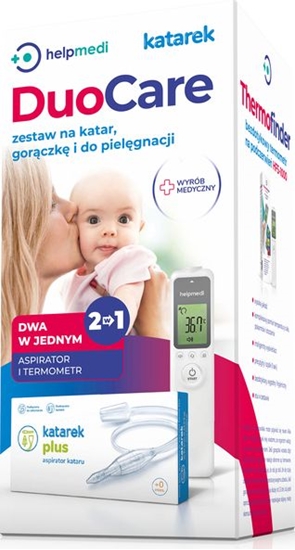 Изображение Termometr Helpmedi Zestaw Termometr bezdotykowy + Katarek Plus