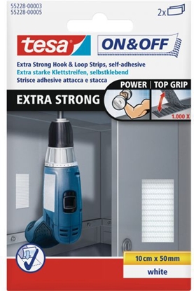 Изображение Tesa Rzepy extra strong, 2x 10cm x 50mm, biae (11631A)