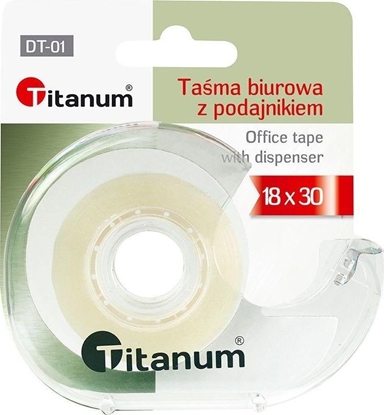 Изображение Titanum Taśma biurowa 18mmx30m z podajnikiem