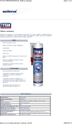 Picture of Tytan SILIKON SANITARNY TYTAN 280ML BEZBARWNY
