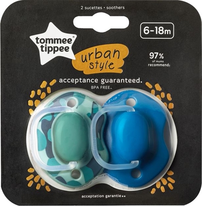 Picture of Tommee Tippee Smoczek uspokajajcy Urban boy 6-18 m-cy 2 szt. (43342060)