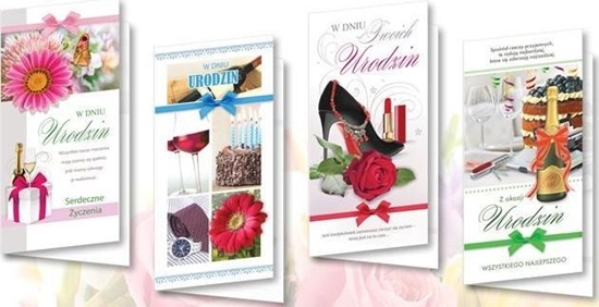 Picture of Top Graphic Karnet DL De Lux. Urodziny MIX (10szt.)