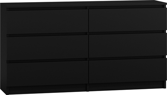 Изображение Topeshop komoda Malwa M6 czer (M6 140 CZAR 2X3 KPL)