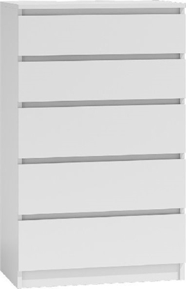 Изображение Topeshop Komoda szafka pojemna 5 szuflad malwa m5 biaa