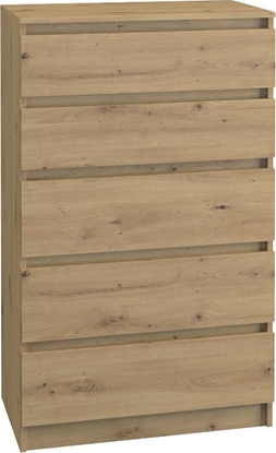 Attēls no Topeshop KOMODA SZAFKA REGA 5 SZUFLAD M5 DB ARTISAN