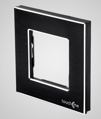 Изображение Touchme Ramka pojedyncza aluminiowa czarna (TM628B)