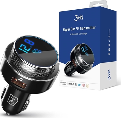 Picture of 3mk Hyper FM Car charger transmitter 2x USB-A / 3A / 15W