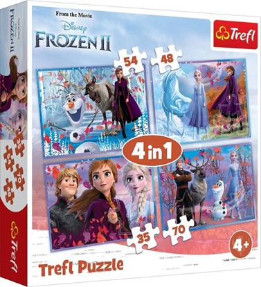 Изображение Trefl Puzzle 4w1 Kraina Lodu 2 (Frozen 2) - Podró w nieznane