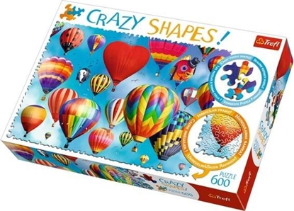 Изображение Trefl Puzzle 600 elementów Crazy Shapes - Kolorowe balony