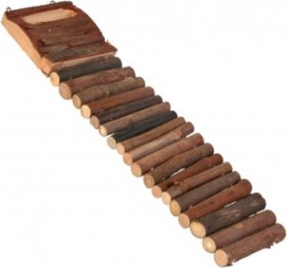 Изображение Trixie Drabina dla chomika z naturalnego drewna,18 szczebli, 7×27 cm