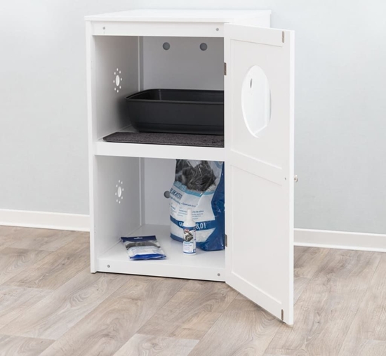 Picture of Trixie Szafka na kuwet, dla kota, biaa, MDF, XL, 53x90x58 cm, dwupoziomowa