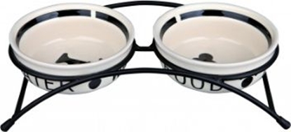 Picture of Trixie Zestaw misek Eat on Feet, 2 × 0.25 l/o 13 cm, czarno-biay