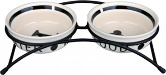 Picture of Trixie Zestaw misek Eat on Feet, 2 × 0.25 l/o 13 cm, czarno-biay