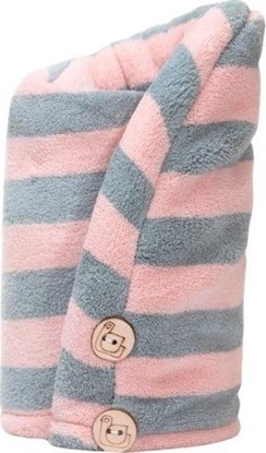 Picture of Trust my Sister TRUST MY SISTER_Rcznik do wosów z mikrofibry Róowo-Szary