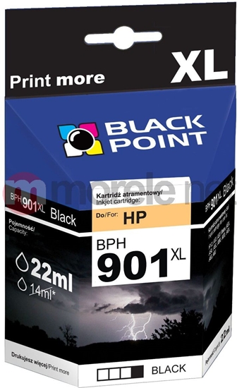 Изображение Tusz Black Point tusz BPH901XLBK (CC653AE nr 901Bk) Black