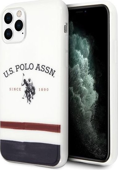 Picture of U.S. Polo Assn US Polo USHCN65PCSTRB iPhone 11 Pro Max biay/white Tricolor Pattern Collection