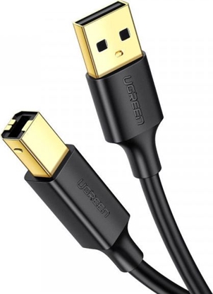 Attēls no Ugreen Kabel USB 2.0 A-B UGREEN US135 do drukarki, pozłacany, 5m (czarny) (10352) - 023772