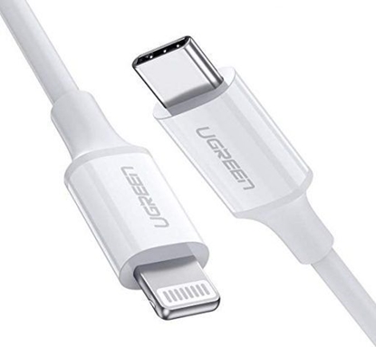 Attēls no UGREEN Lightning To Type-C Cable 1m white