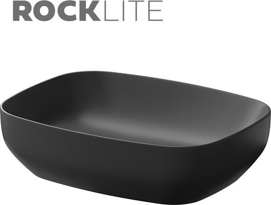 Picture of Umywalka Cersanit K677-013 Umywalka Nablatowa Larga Prostoktna Antracyt Mat (50X38) BOX// CE.KRLA.U-NABL.LARGA-PROST-ANT () - CE.KRLA.U-NABL-PROST-ANT