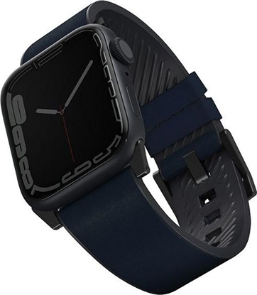 Attēls no Uniq Pasek UNIQ Straden Apple Watch 4/5/6/7/SE 44/45mm Leather Hybrid Strap niebieski/blue