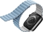 Изображение Uniq UNIQ pasek Revix Apple Watch Series 4/5/6/7/SE 40/41mm. Reversible Magnetic biay-niebieski/white-blue
