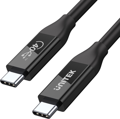 Picture of Kabel USB Unitek USB-C - USB-C 0.8 m Czarny (C14100BK-0.8M)