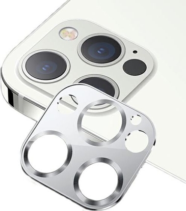 Attēls no Usams USAMS Camera Lens Glass iPhone 12 Pro metal srebrny/silver BH704JTT01 (US-BH704)
