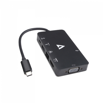 Picture of V7 V7UC-U3CRJ45HDVG-BLK USB graphics adapter 3840 x 2160 pixels Black