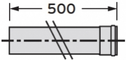 Attēls no Vaillant Rura przeduajca DN80 0,5m 303252