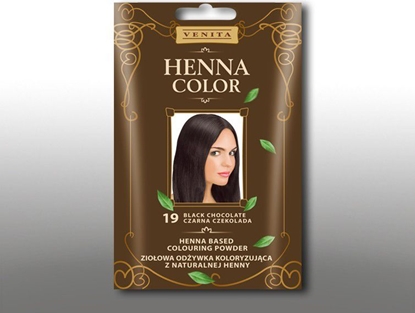 Attēls no Venita Ziołowa odżywka koloryzująca Henna Color 30g 19 Czarna czekolada