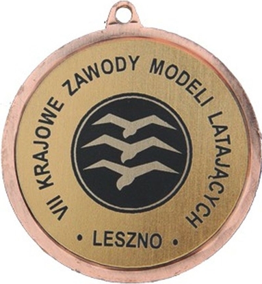 Attēls no Victoria Sport Medal brzowy z miejscem na emblemat 25 mm - medal stalowy z grawerem na laminacie