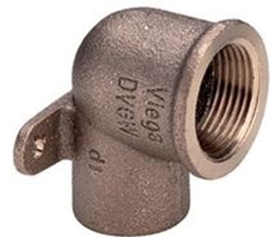 Picture of Viega Kolano ze zczkami naciennymi 18mmx1/2" (102210)