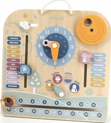 Picture of Viga Toys Drewniany Kalendarz i Zegar