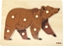 Attēls no Viga Toys VIGA Drewniane Puzzle Montessori Miś Niedźwiedź z Pinezkami