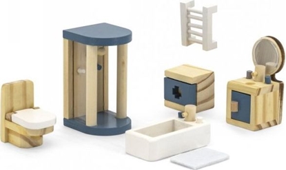 Attēls no Viga Toys VIGA PolarB Zestaw Mebelków do Domku dla Lalek azienka