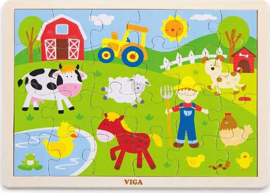 Picture of Viga Viga 50197 Puzzle na podkadce 24 elementy - farma VIGA 50197 PUZZLE NA PODKADCE 24SZT - ELEMENTY (1808, Viga)
