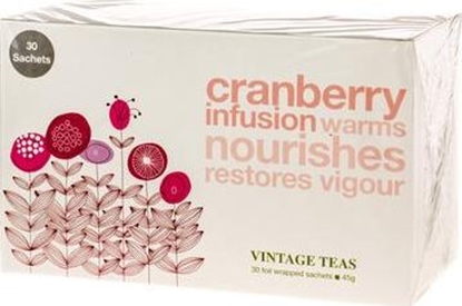 Attēls no Vintage Teas Herbata owocwa Cranberry Infusion 30 torebek