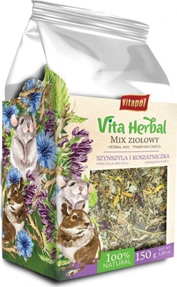 Attēls no Vitapol Vita Herbal dla szynszyli i kosztaniczki, mix ziołowy, 150 g