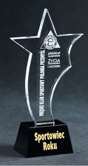 Изображение VS Trofeum szklane grawerowane + wypenienie farb