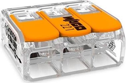 Picture of ZCZKA 3-PRZEW.3x0,5-6mm2 transparentna / pomaraczowa  221-613 , 1 szt