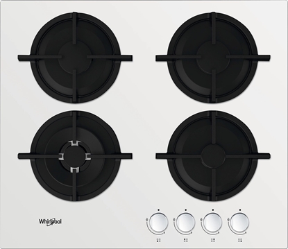Attēls no Whirlpool AKT 625/WH hob Black, White Built-in 60 cm Gas 4 zone(s)
