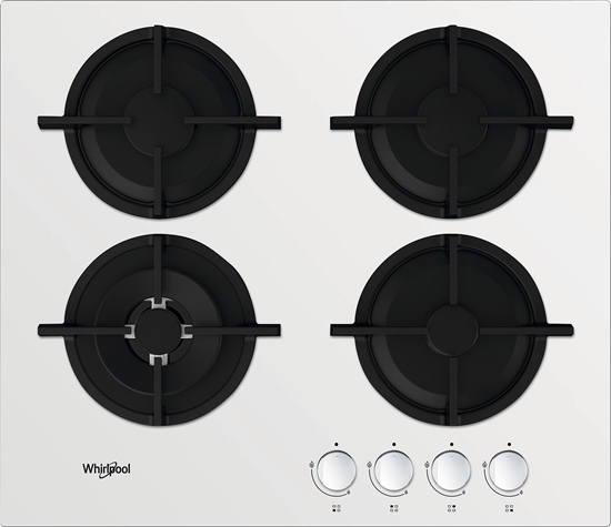 Picture of Whirlpool AKT 625/WH hob Black, White Built-in 60 cm Gas 4 zone(s)